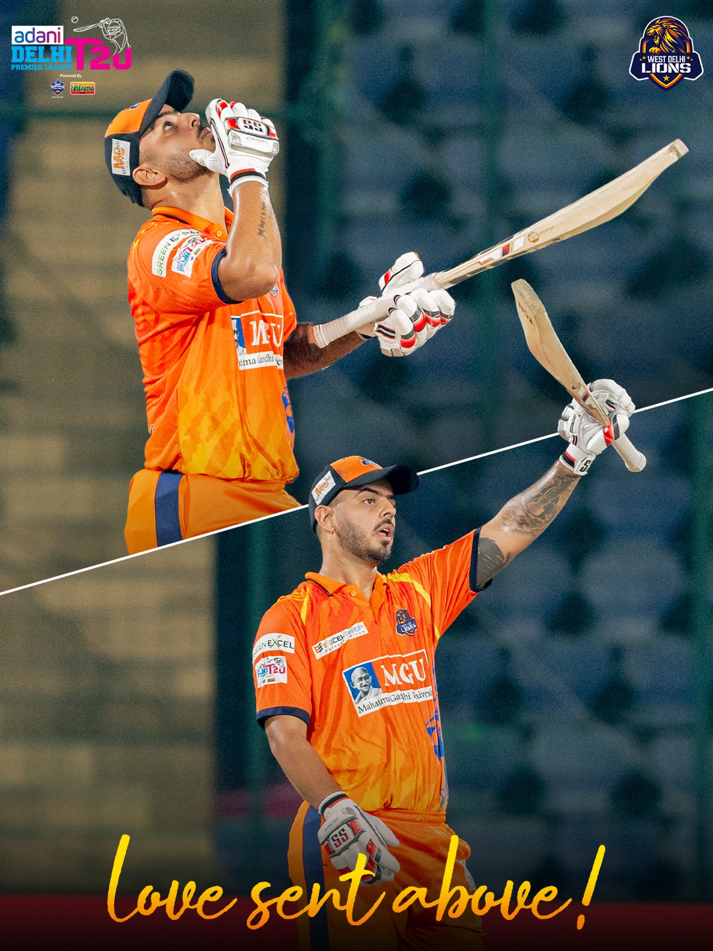 Cricket player collage